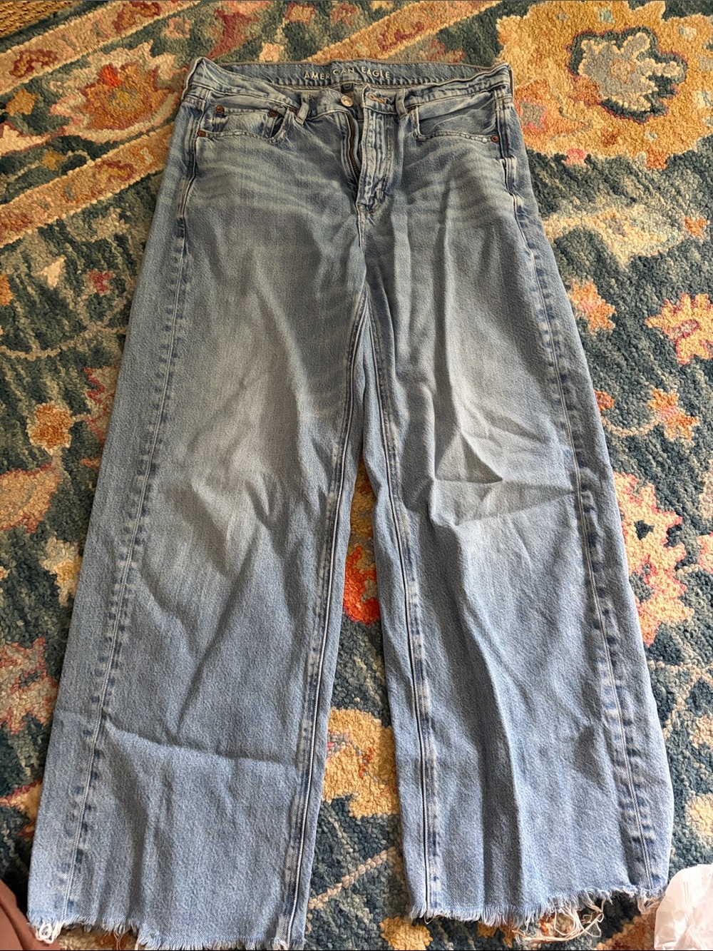 American Eagle Outfitters Light Blue Wide Leg Jeans